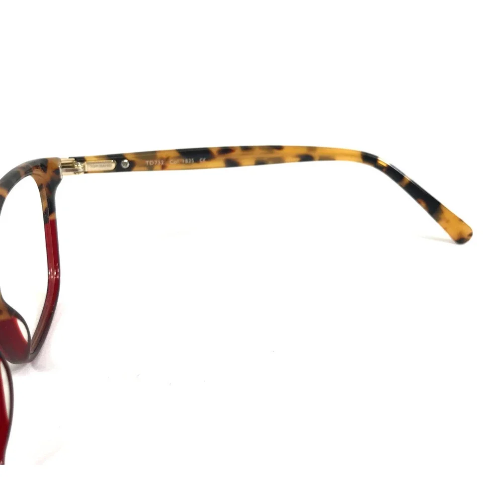 Tom Davies Eyeglasses Frames TD732 Col. 1835 Tortoise Cat Eye Full Rim 53-15-140